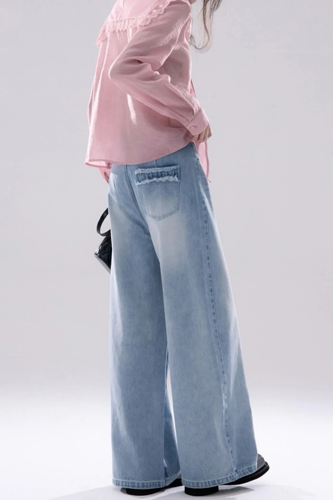 Rhinestone Wide Leg Jeans