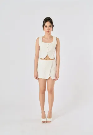 Rhion In Oat Button Closure Tank Top