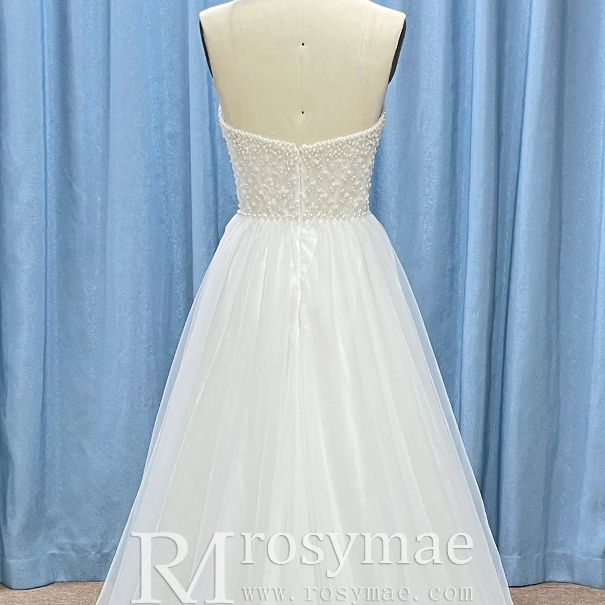 Romantic Glitter Tulle A Line Wedding Dress with Sweetheart Neckline