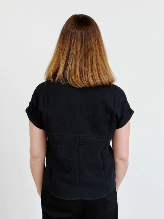 Rosa Button Down Shirt in Black