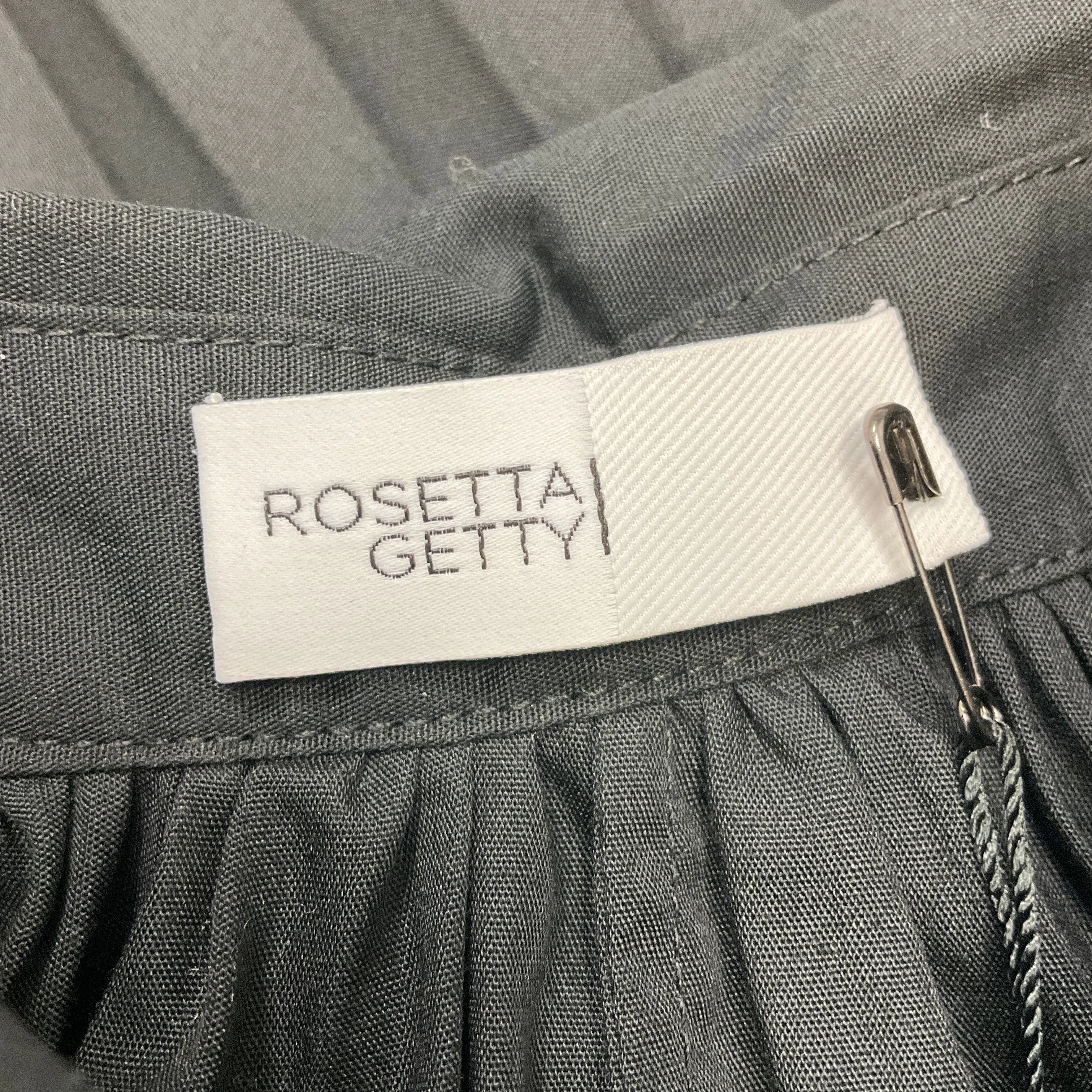 Rosetta Getty Black Pleated Shirtdress
