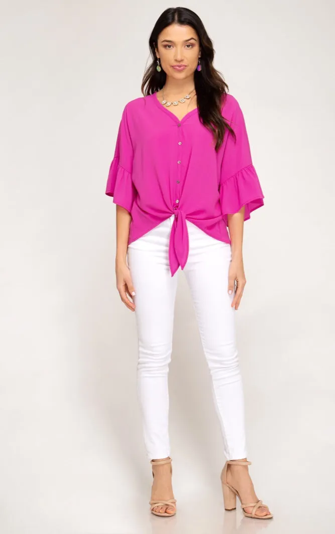 Rosie Flounce Sleeve Top