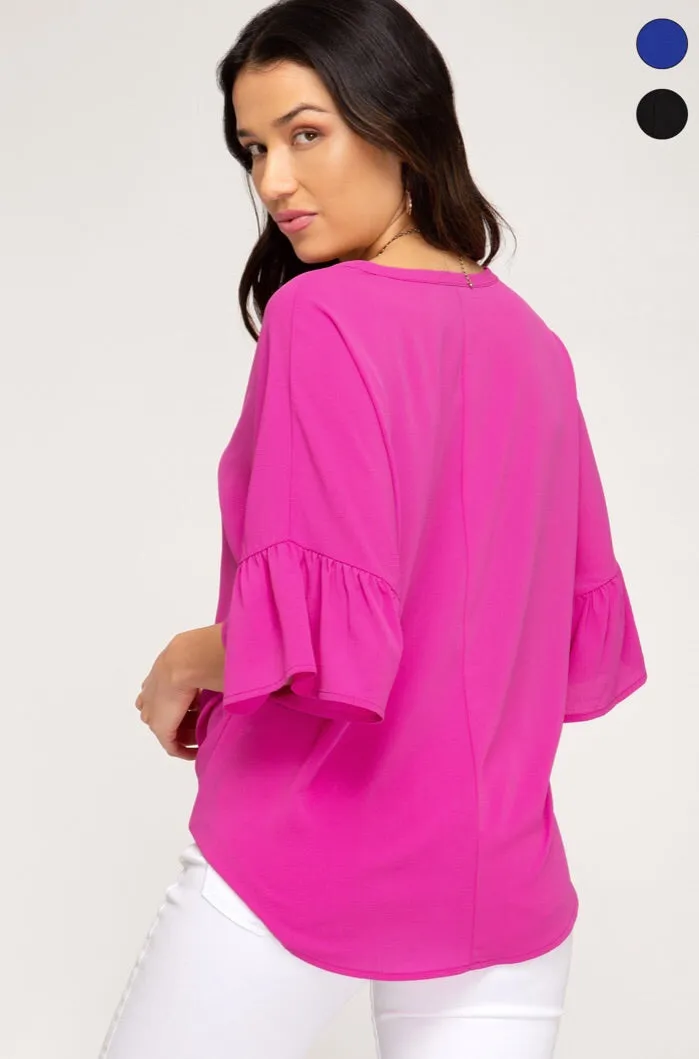 Rosie Flounce Sleeve Top