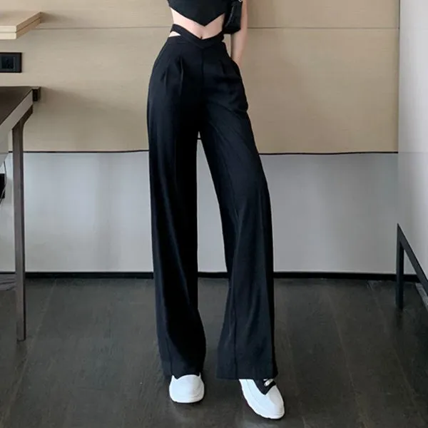 Rowy™ | Elegance trousers with wide leg and high waist