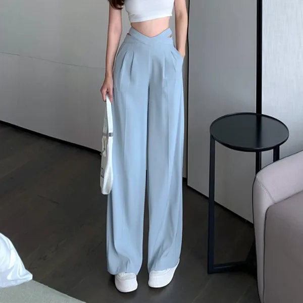 Rowy™ | Elegance trousers with wide leg and high waist
