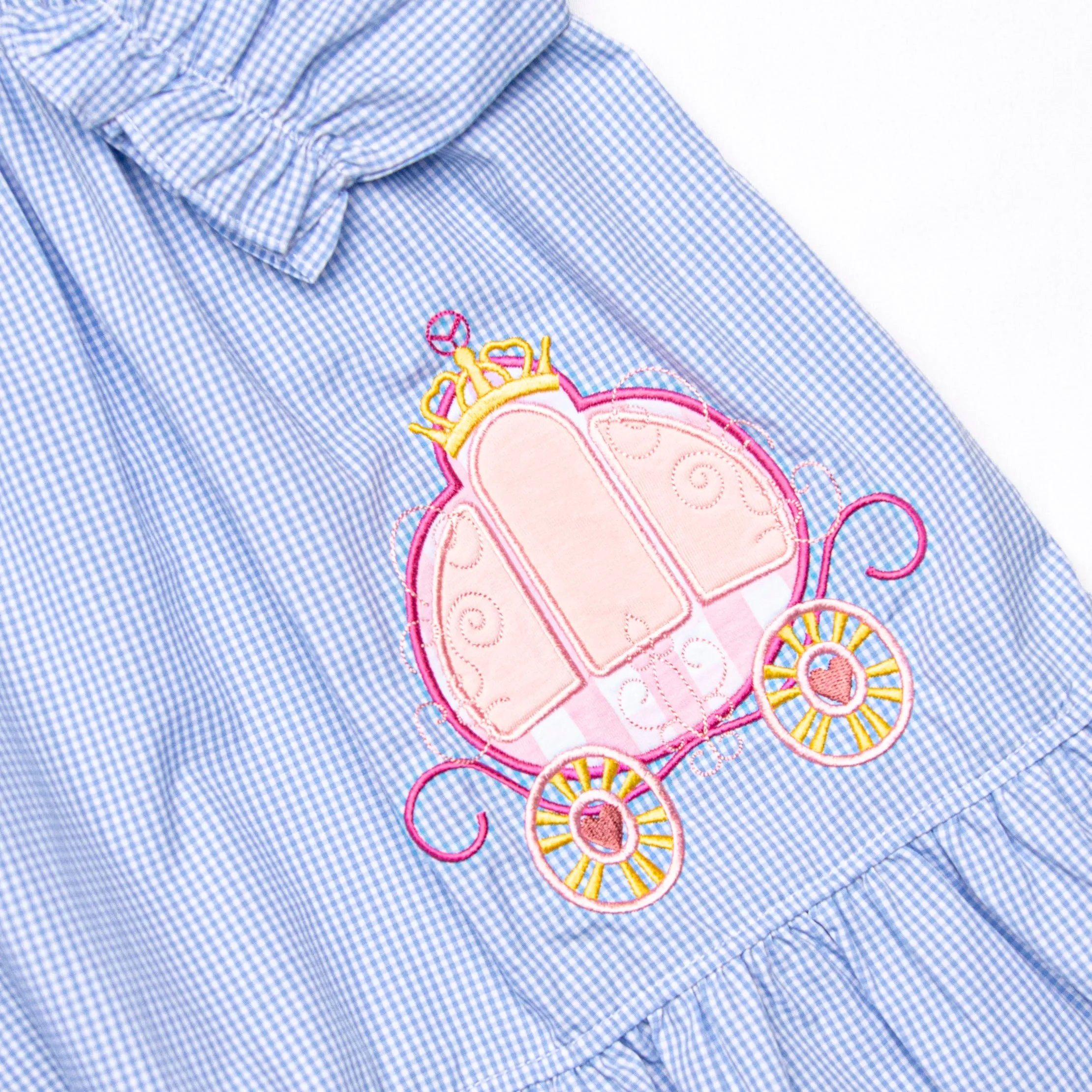 Royal Ride Applique Dress, Blue
