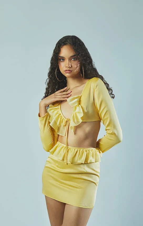 Ruffle Long Sleeve Mini Set