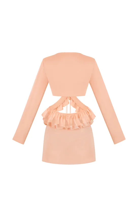 Ruffle Long Sleeve Mini Set