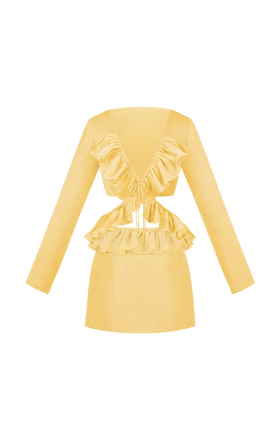 Ruffle Long Sleeve Mini Set