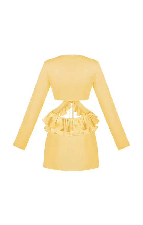 Ruffle Long Sleeve Mini Set