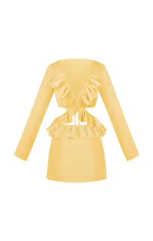 Ruffle Long Sleeve Mini Set