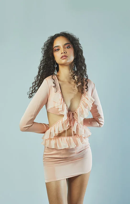 Ruffle Long Sleeve Mini Set