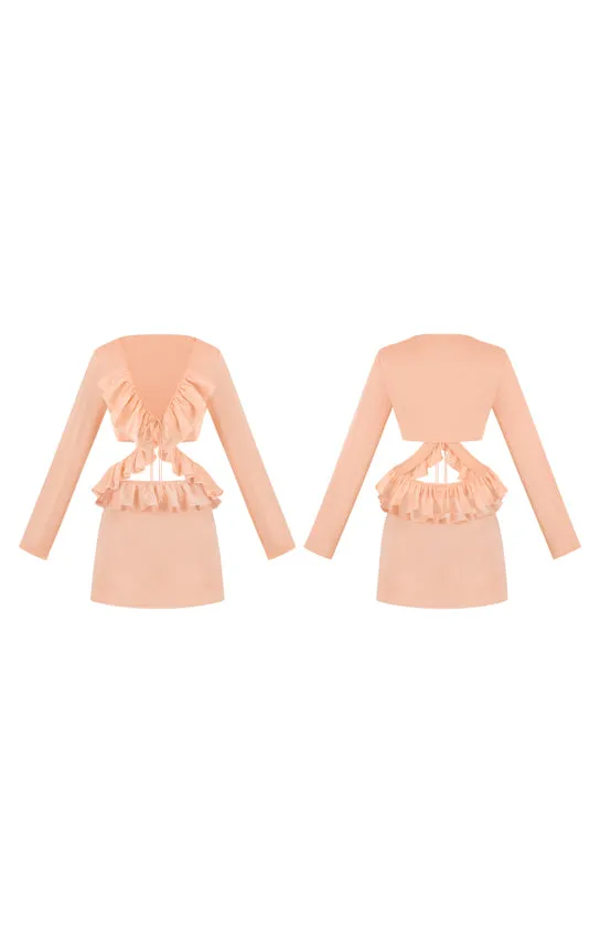 Ruffle Long Sleeve Mini Set
