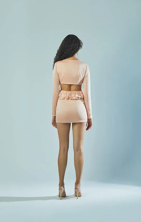 Ruffle Long Sleeve Mini Set