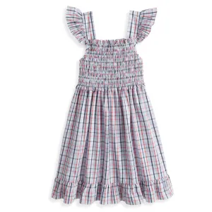 Ruffle Sleeve Suzette Dress -- Bayview Check
