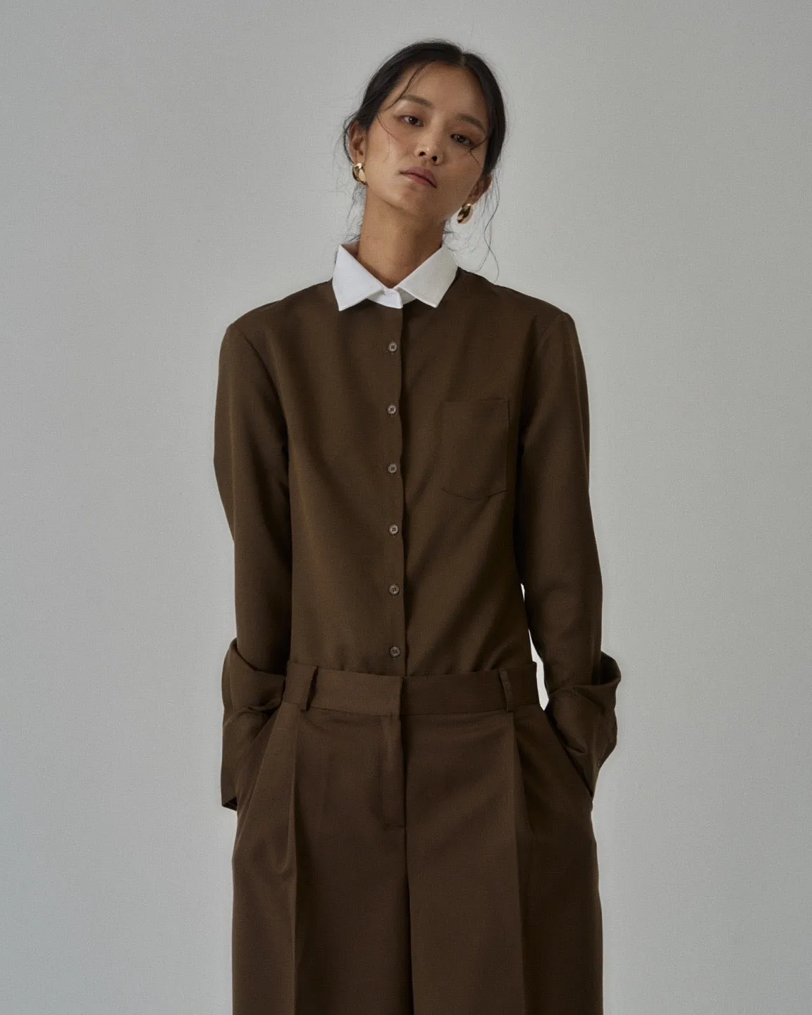 Sanders Button Up in Brown