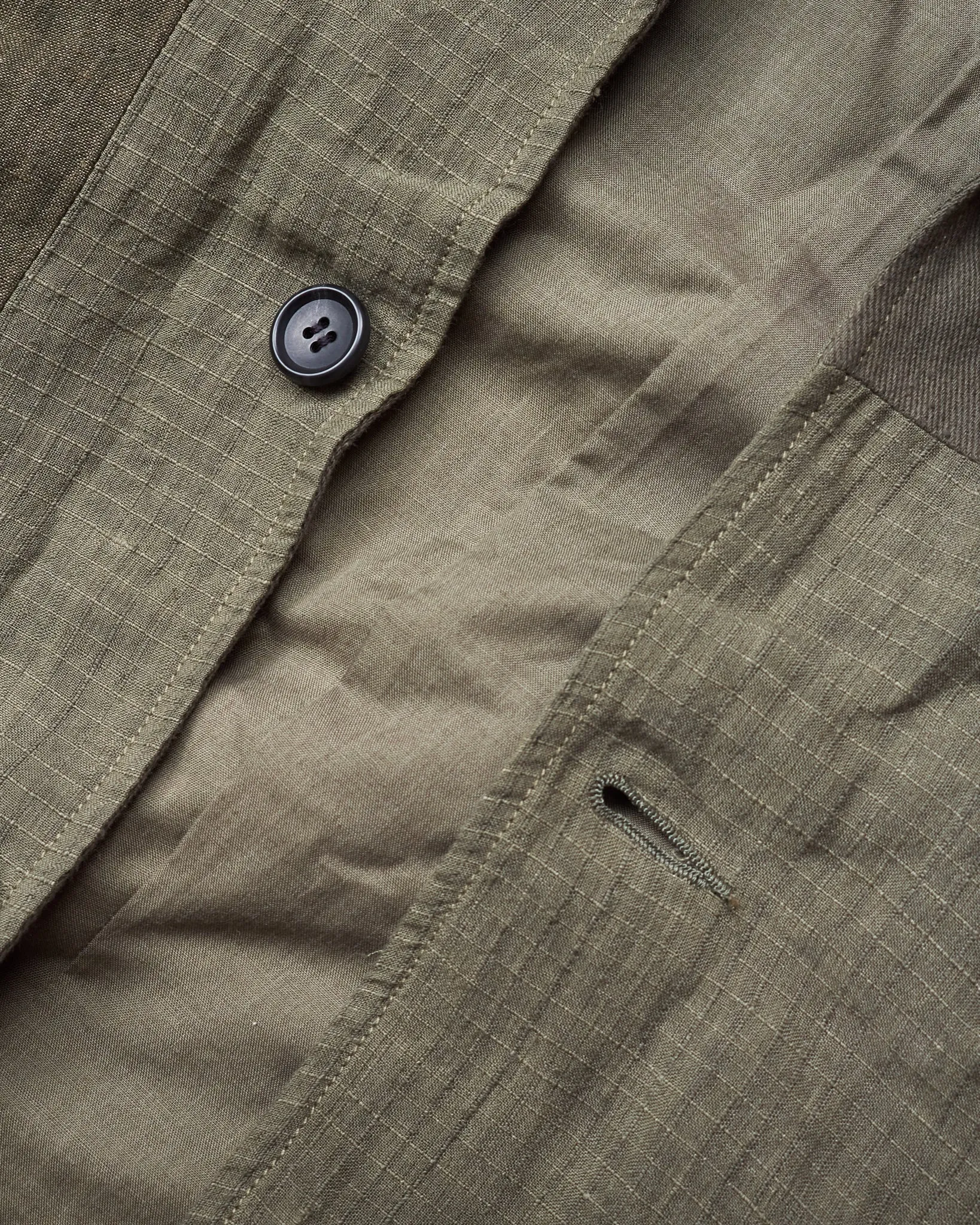 Second Hand Sage de Cret Patchwork Tailored Jacket Khaki L