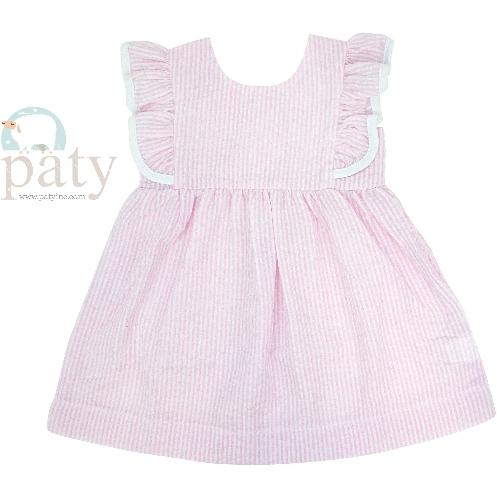 Seersucker Ruffle Dress