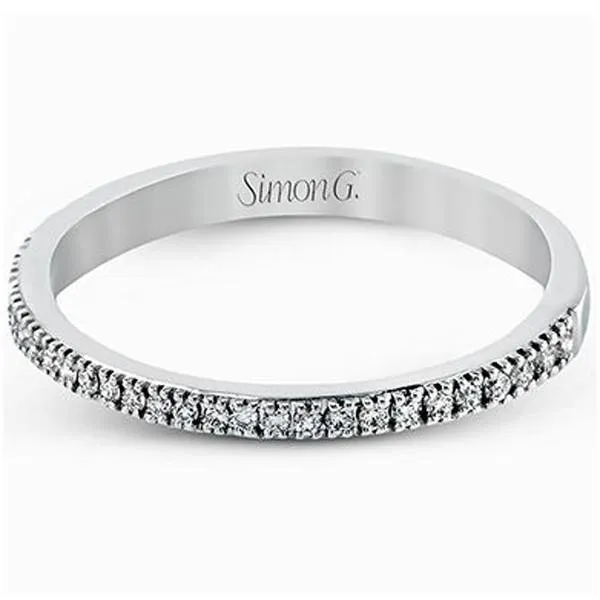 Simon G. Thin French Set Diamond Wedding Band