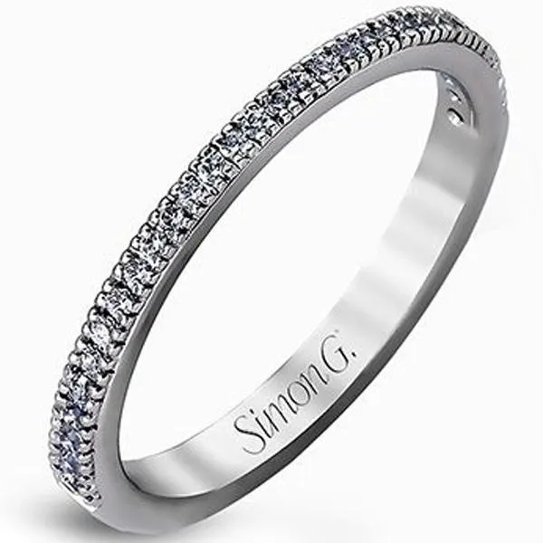 Simon G. Thin French Set Diamond Wedding Band
