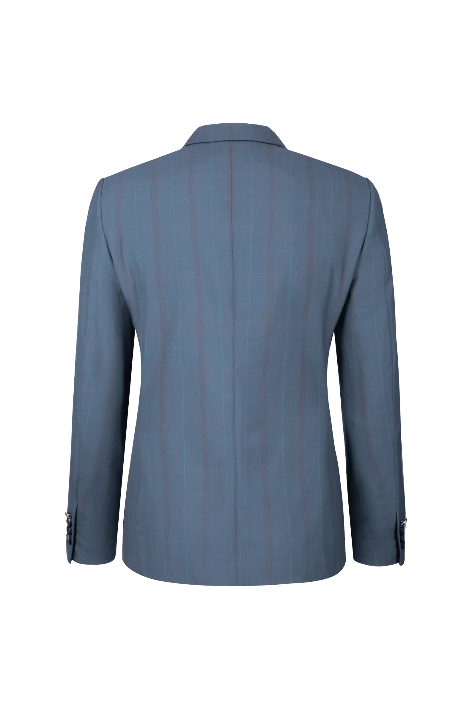 Single-breasted Slim-fit Checked Blazer