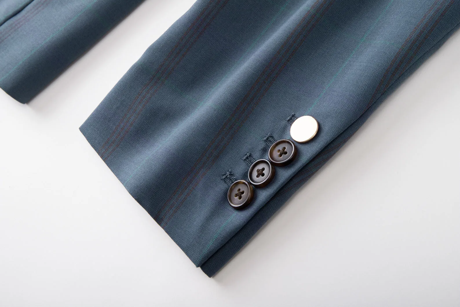 Single-breasted Slim-fit Checked Blazer