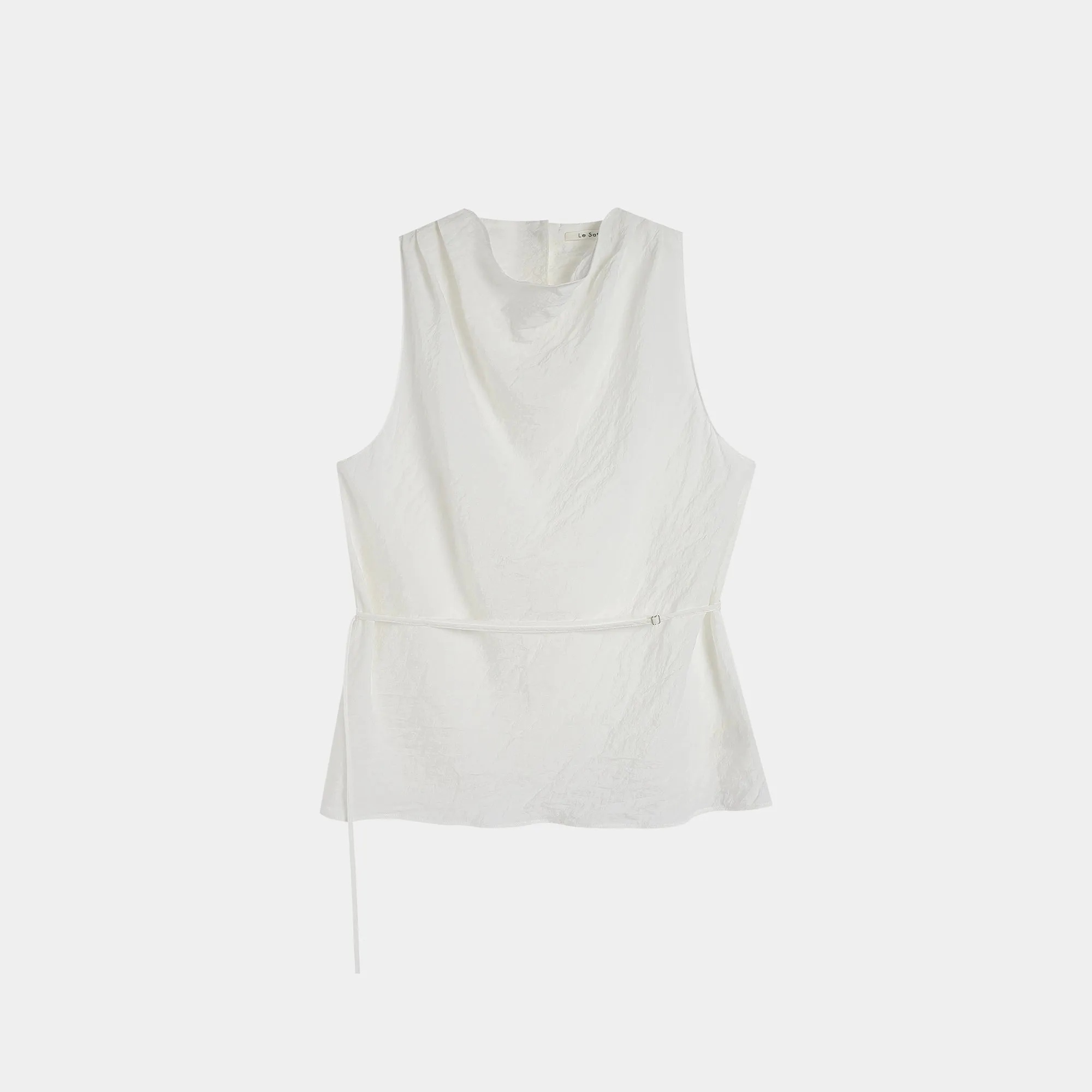Sleeveless Draped Top
