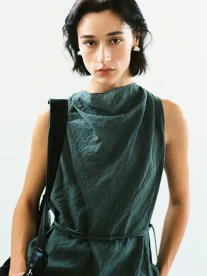 Sleeveless Draped Top
