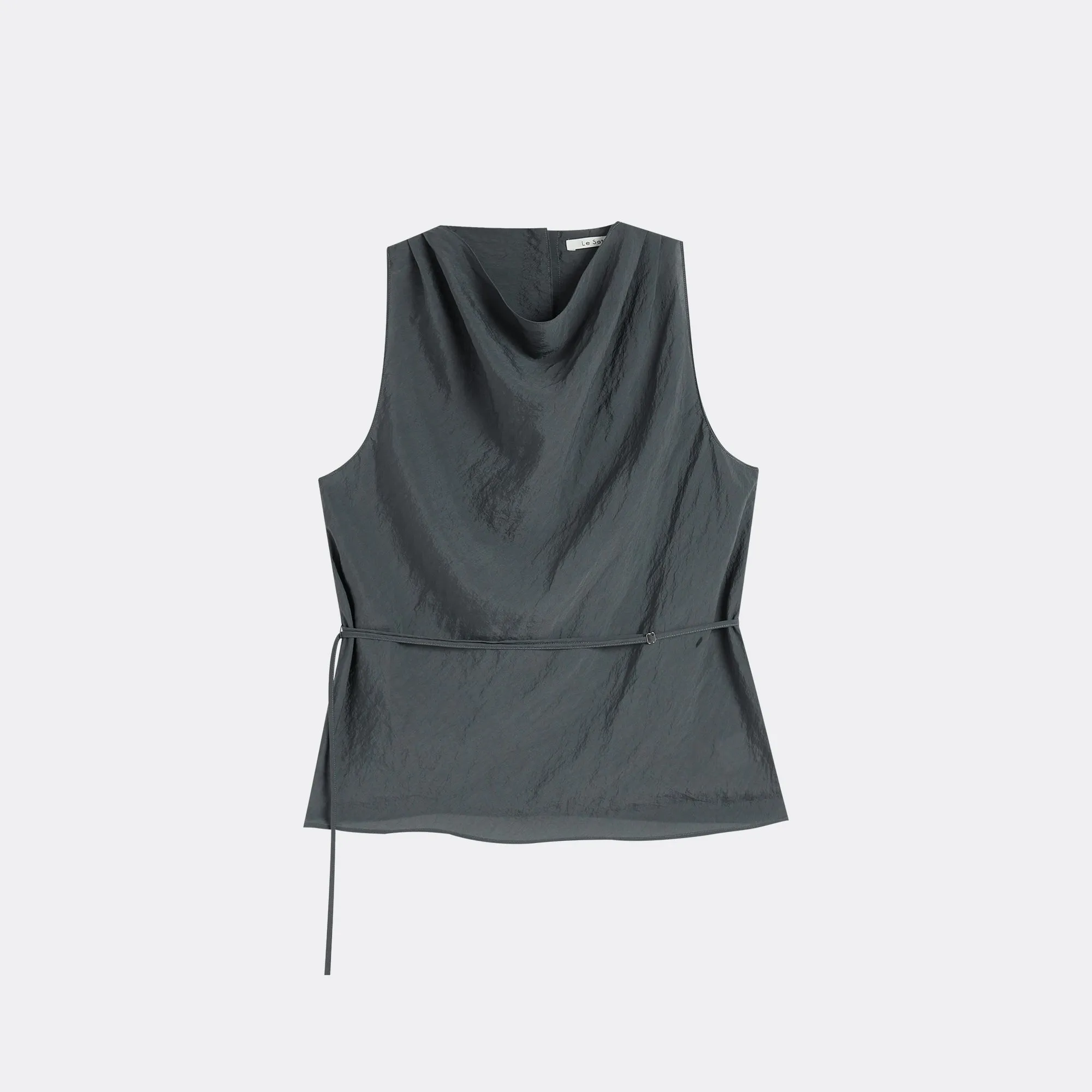 Sleeveless Draped Top