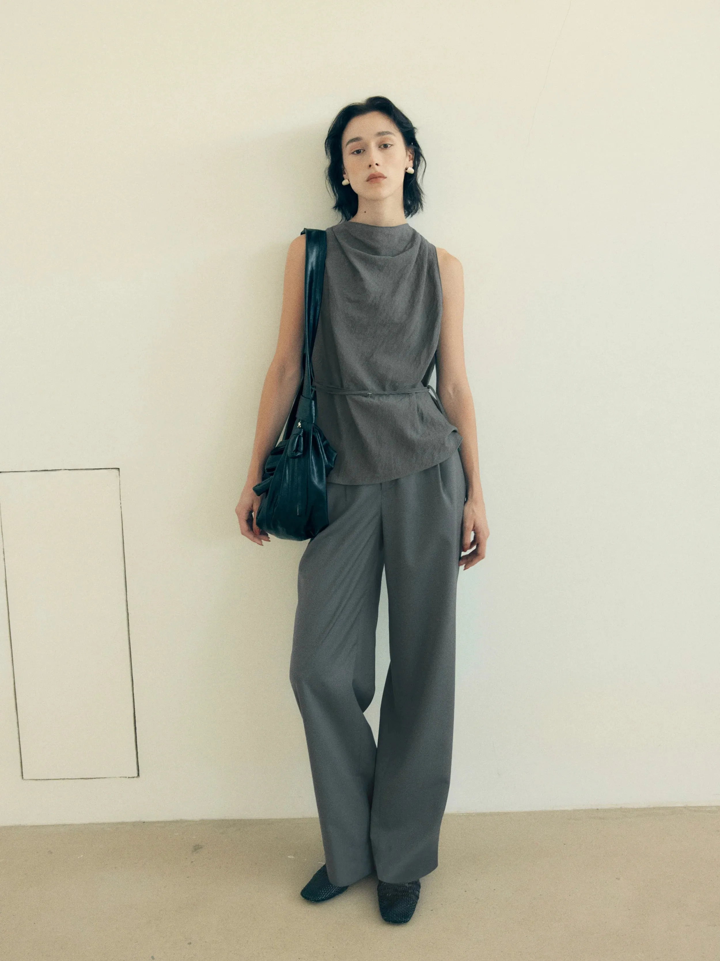 Sleeveless Draped Top
