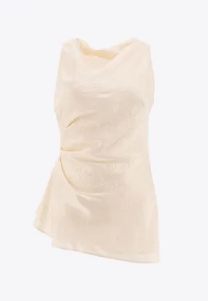 Sleeveless Draped Top