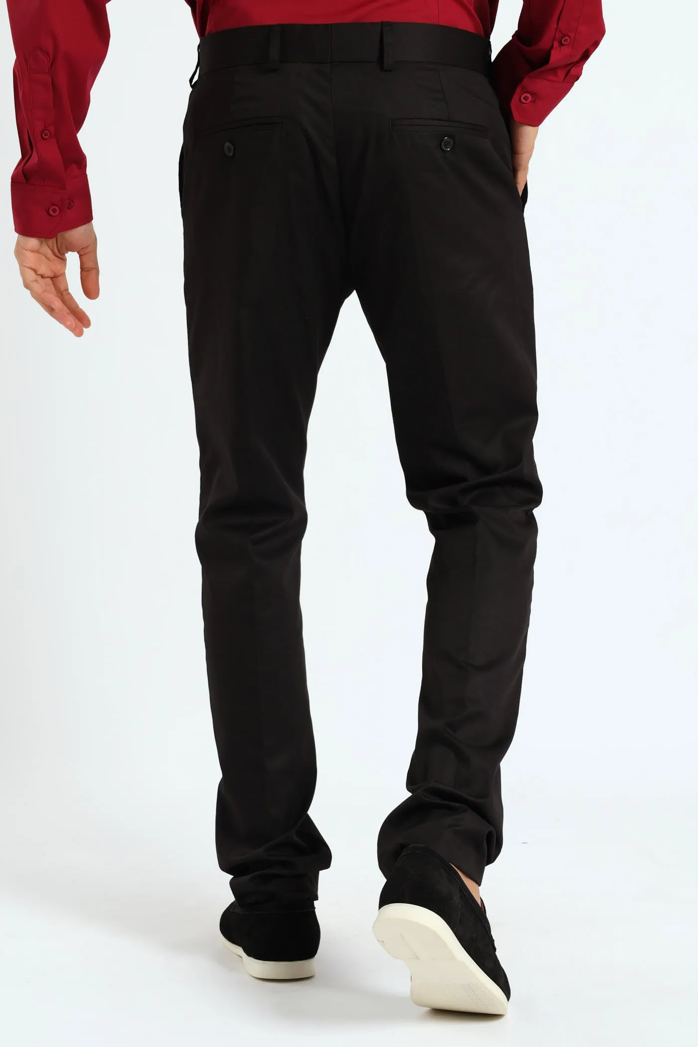 Slim Fit Basic Formal Trouser - Black
