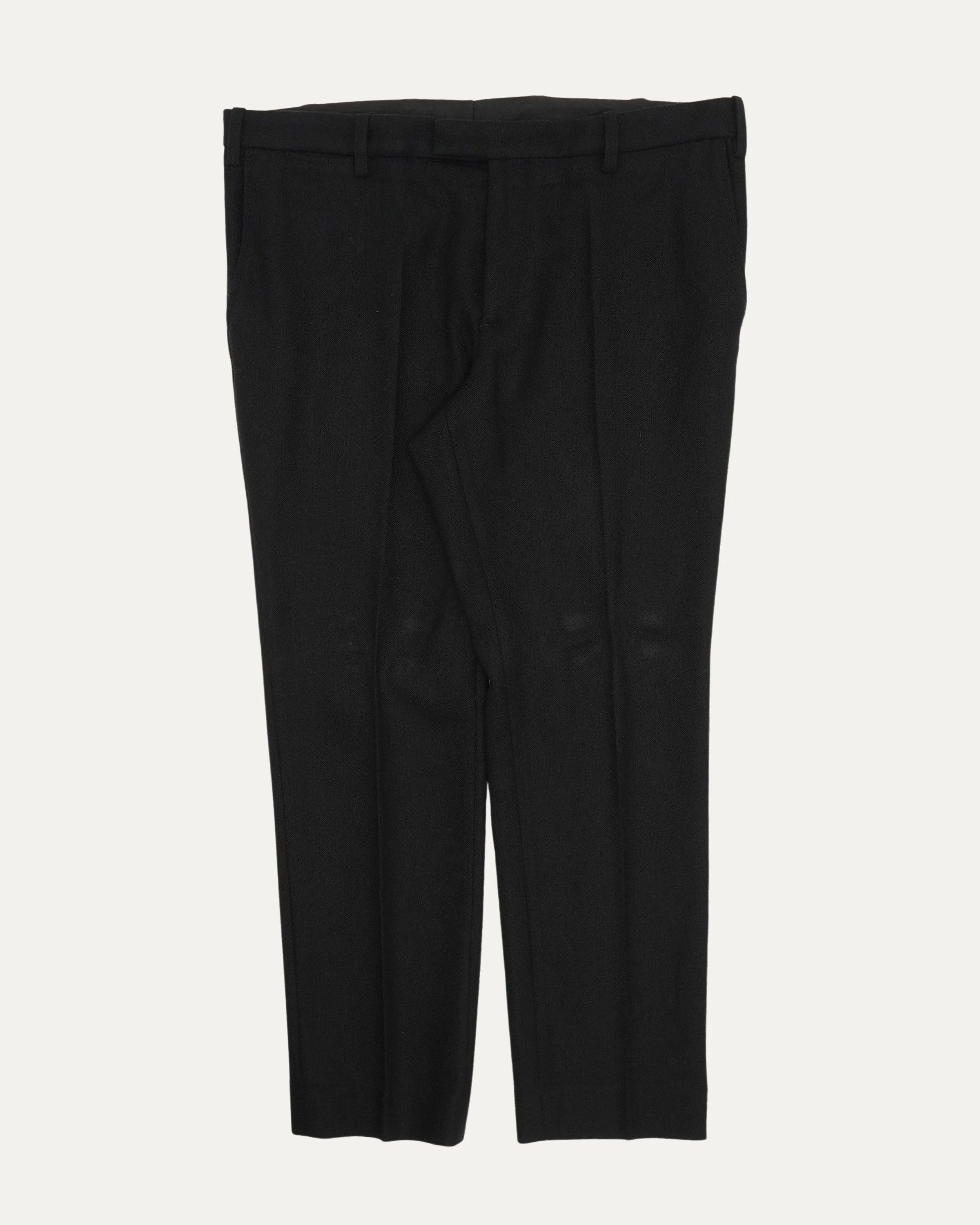 Slim Fit Cropped Wool Blend Suit