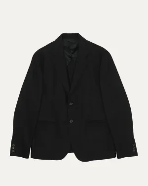 Slim Fit Cropped Wool Blend Suit