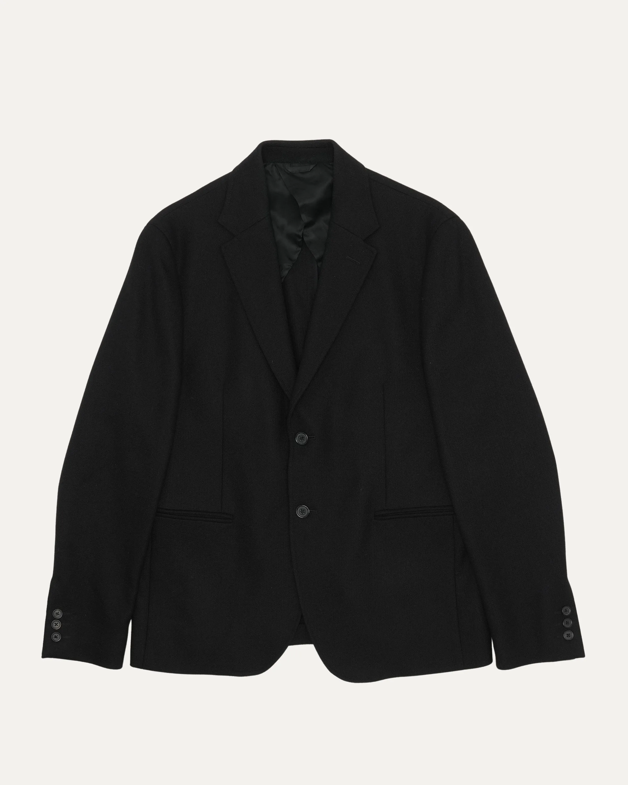 Slim Fit Cropped Wool Blend Suit