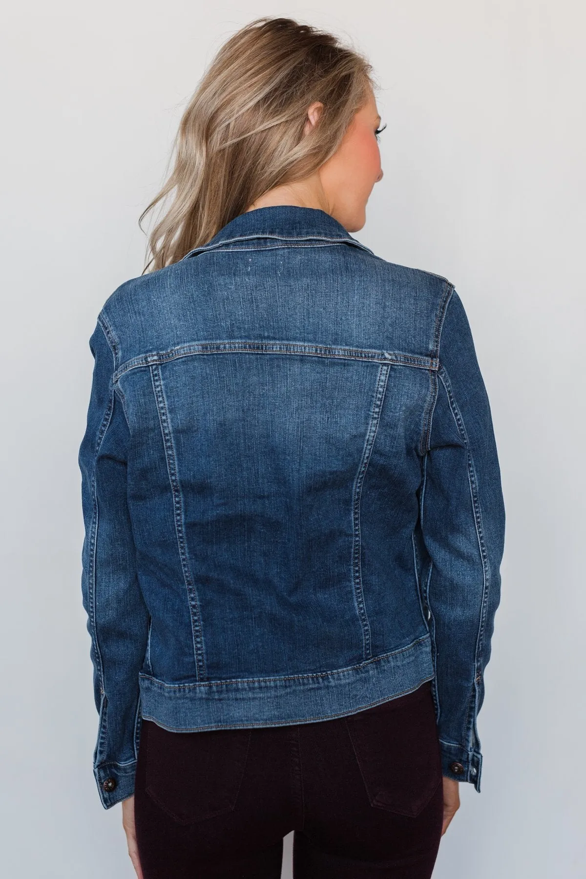 Sneak Peek Non-Distressed Jean Jacket- Medium Wash