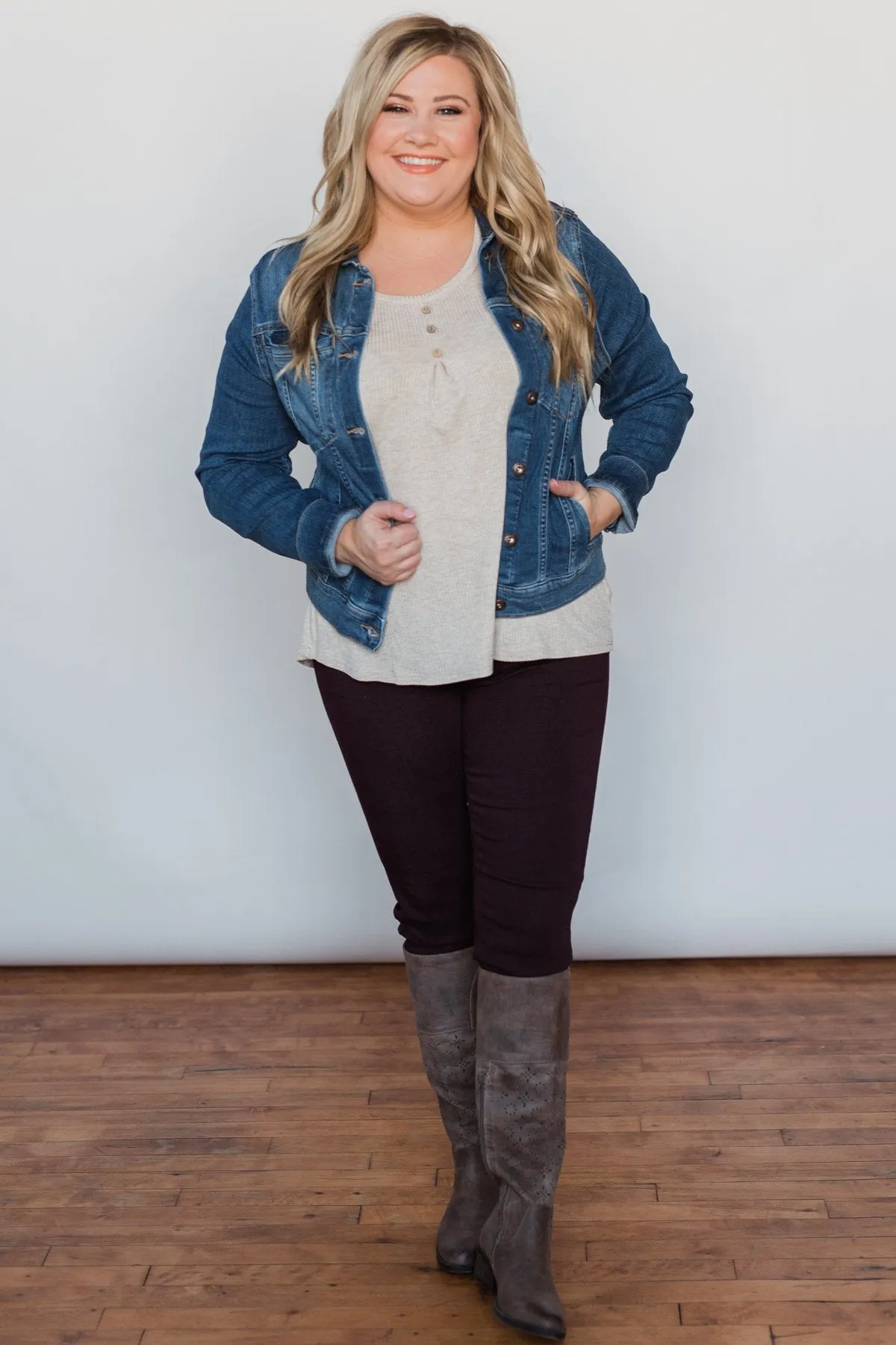 Sneak Peek Non-Distressed Jean Jacket- Medium Wash