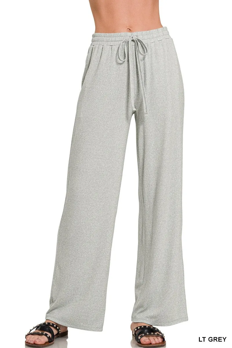 SOFT MELANGE HACCI WIDE PANTS