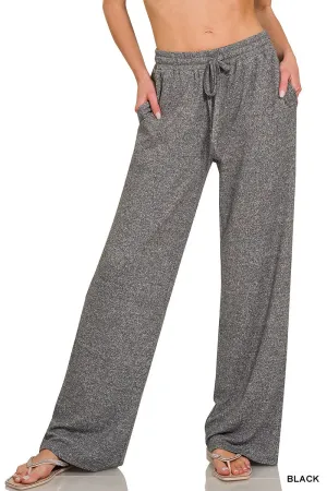 SOFT MELANGE HACCI WIDE PANTS