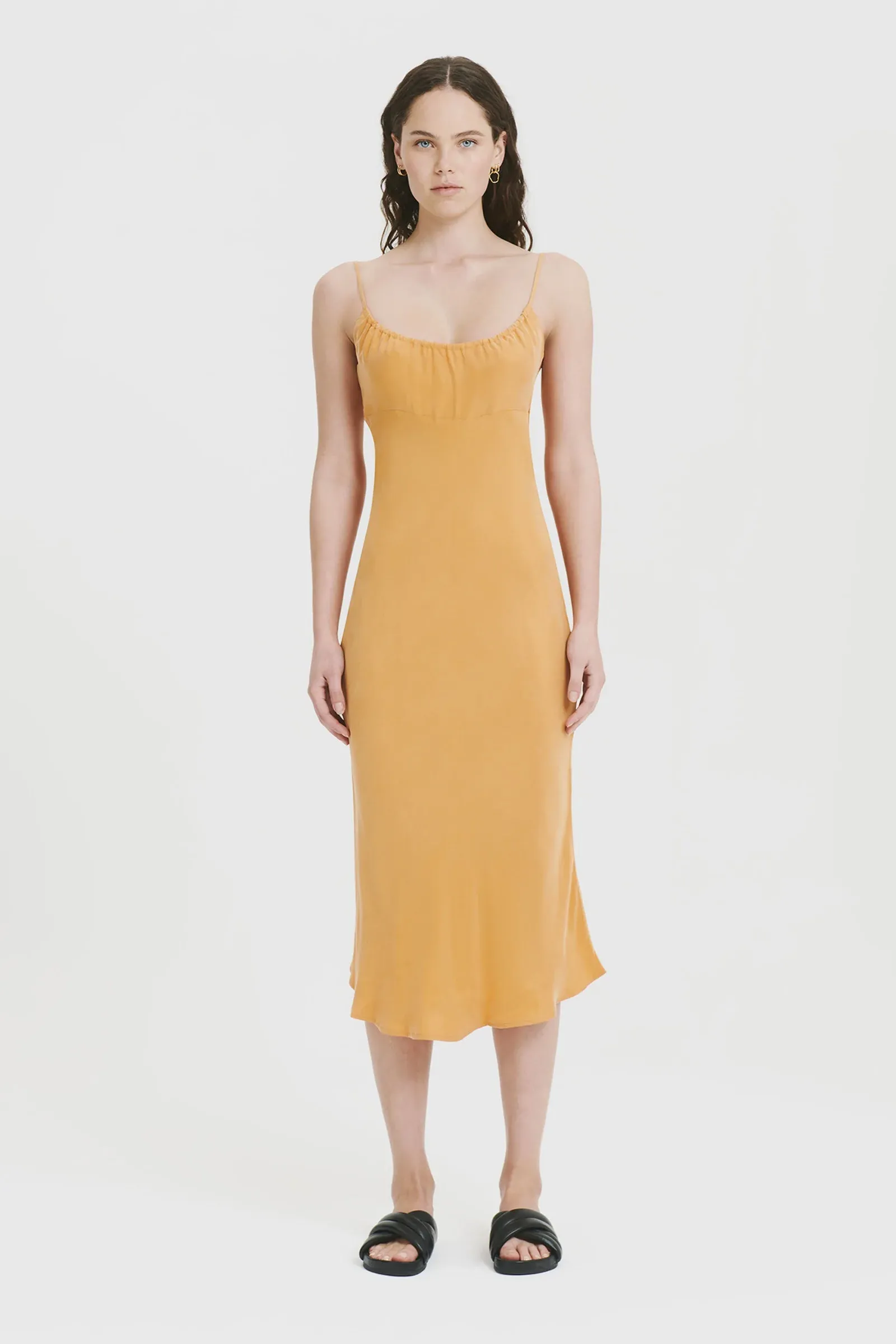 Sol Cupro Dress Mandarin