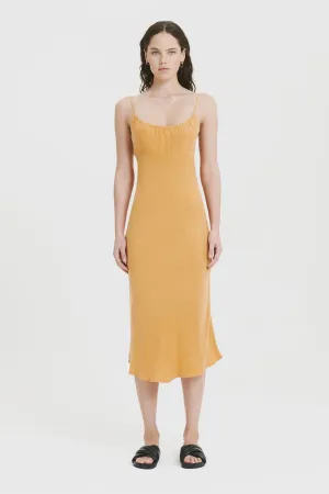 Sol Cupro Dress Mandarin