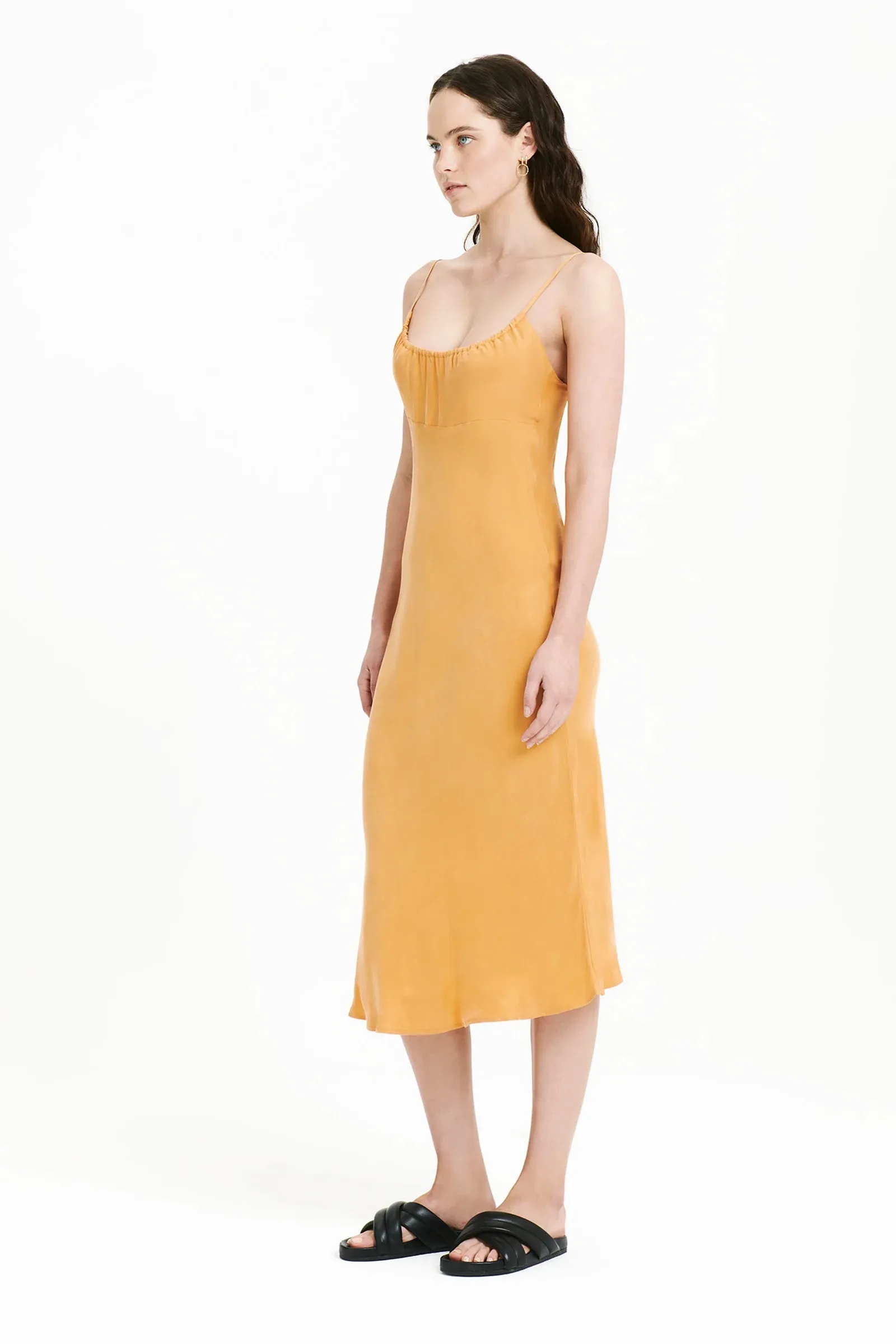 Sol Cupro Dress Mandarin