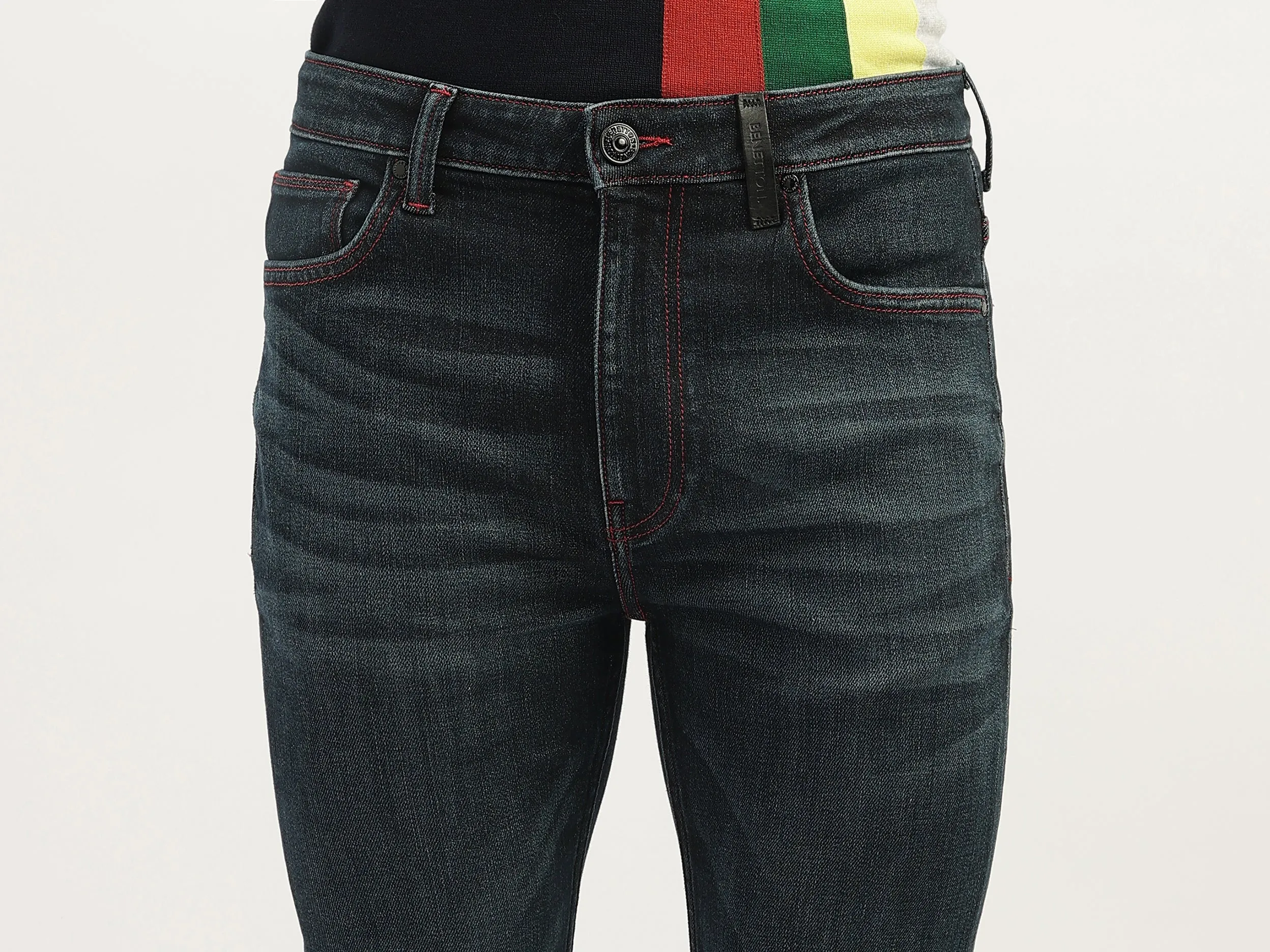 Solid Low Crotch Fit Jeans