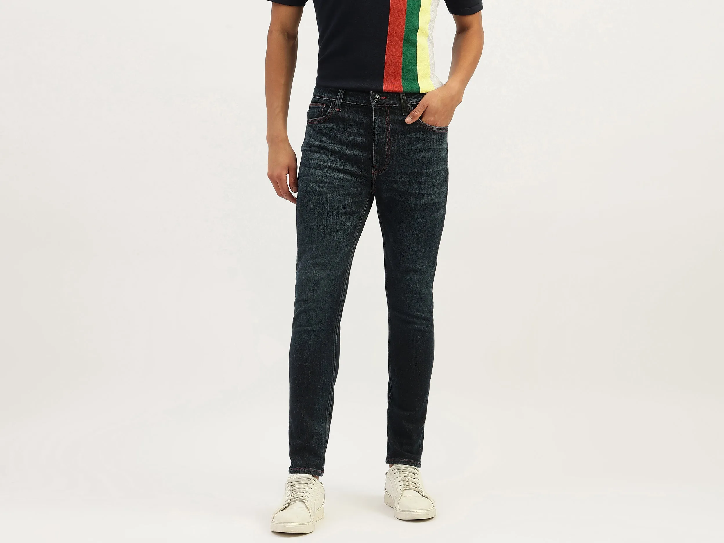 Solid Low Crotch Fit Jeans