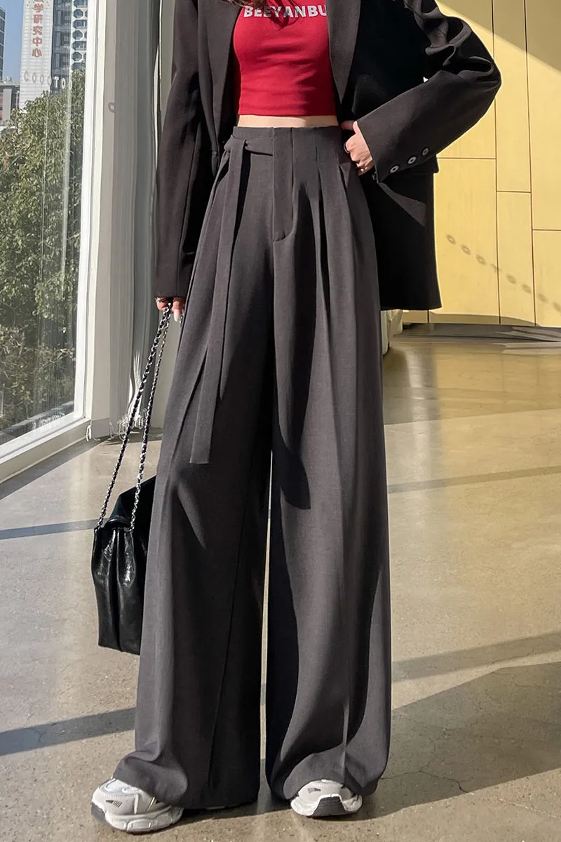 Solid Wide Leg Trousers with a Comfortable Flattering Fit