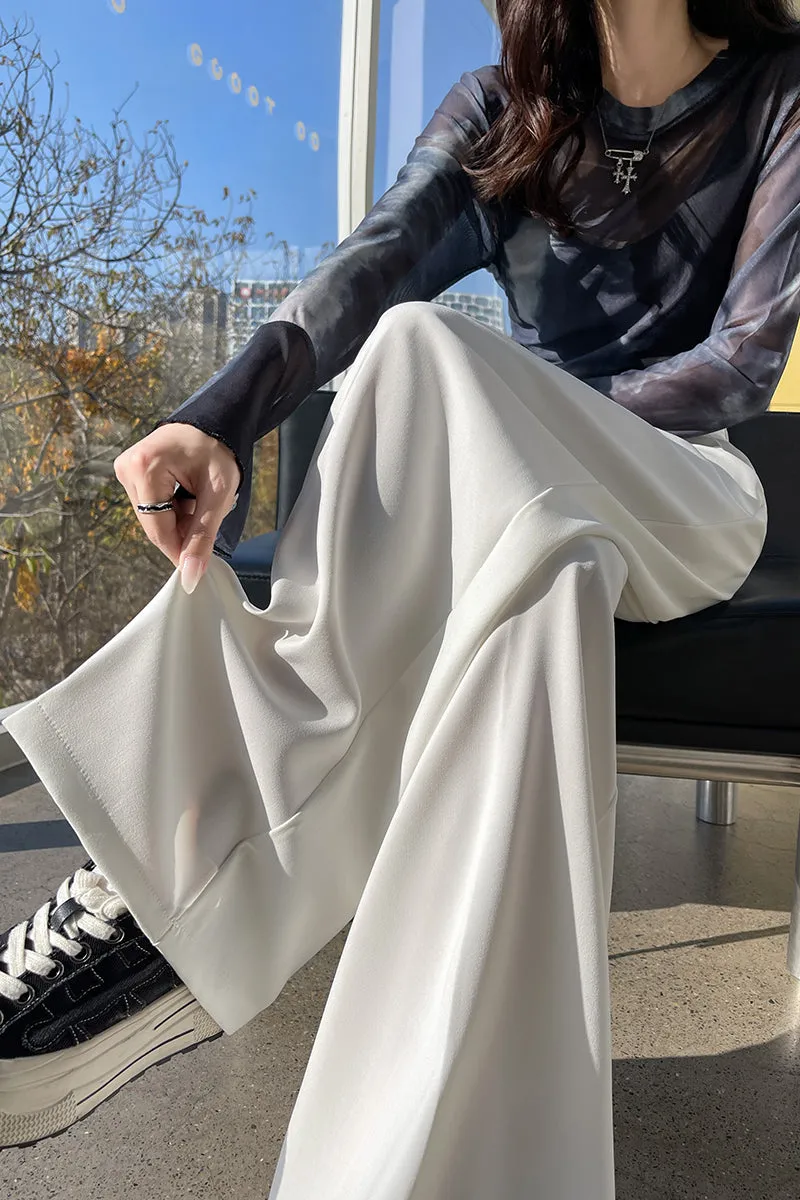 Solid Wide Leg Trousers with a Comfortable Flattering Fit
