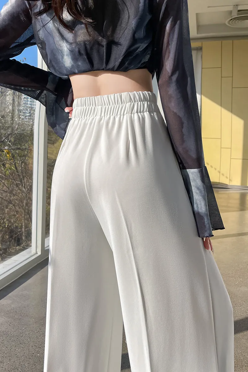Solid Wide Leg Trousers with a Comfortable Flattering Fit