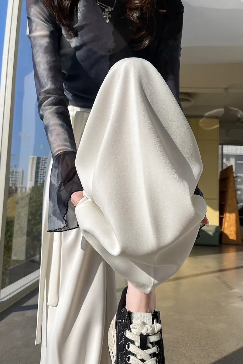Solid Wide Leg Trousers with a Comfortable Flattering Fit