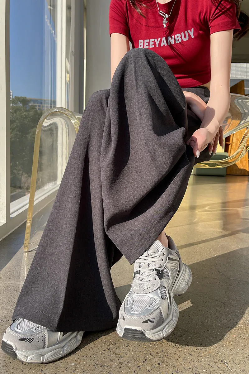 Solid Wide Leg Trousers with a Comfortable Flattering Fit