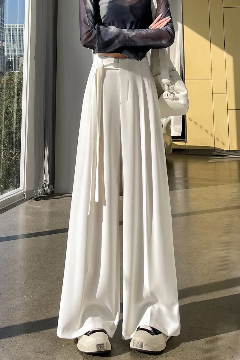 Solid Wide Leg Trousers with a Comfortable Flattering Fit